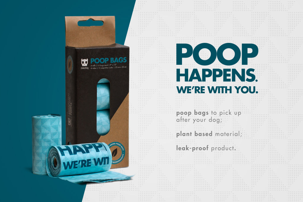 Blue Plant Based Dog Poop Bags | Zee.Dog