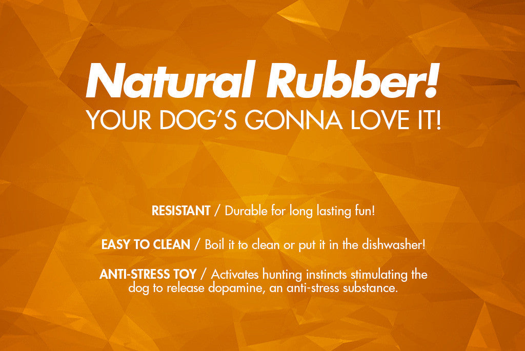 Super Orange Dog Toy - Natural Rubber | Zee.Dog